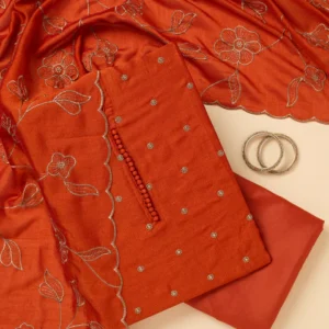 Unstitched Cotton 3 Piece Salwar Suite